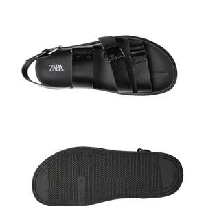 ZARA BUCKLED SANDALS BLACK  SIZE 12   | 2712/020/040